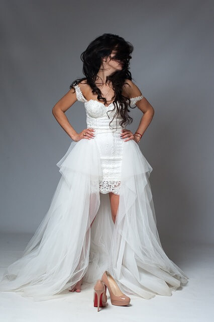 single wedding dress